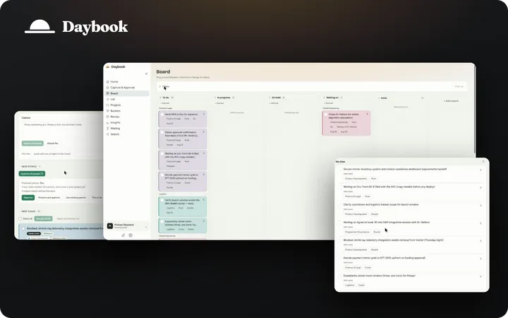 Daybook mockup