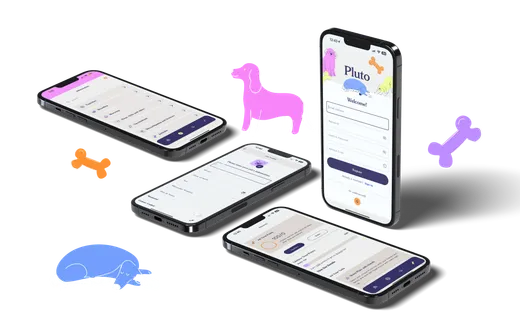 Pluto app screens