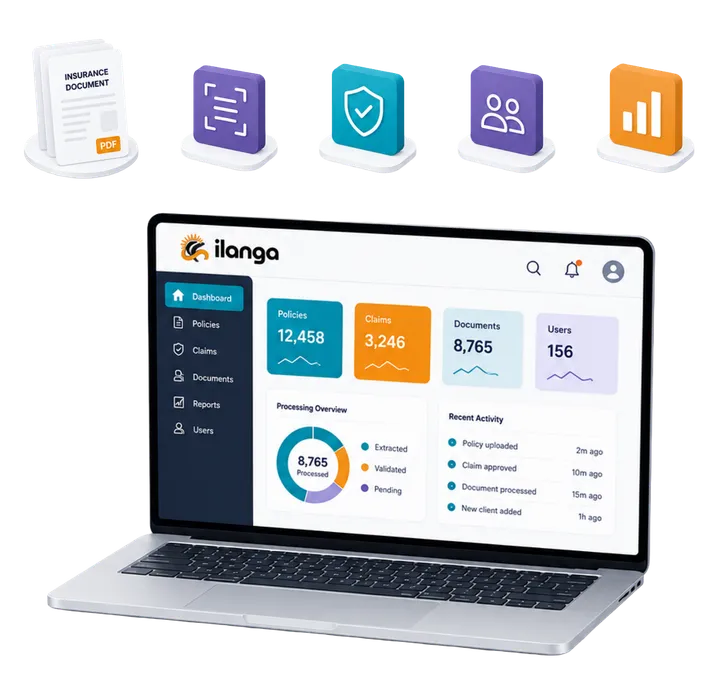 iLanga Insurance Automations mockup